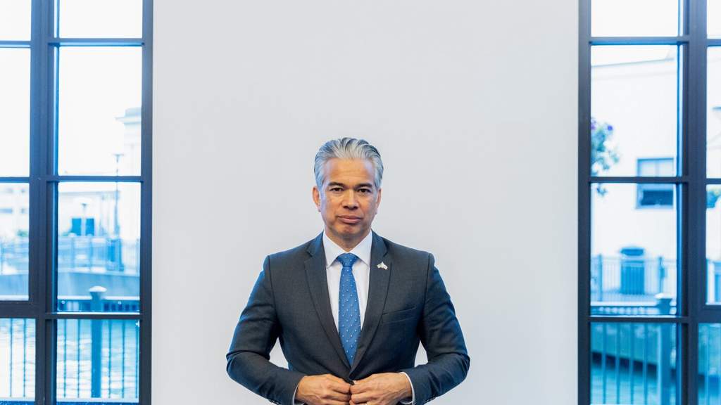 Gedung pengadilan federal di California tempat koalisi negara bagian AS mengajukan gugatan pembatalan merger Paramount dan Warner Bros Discovery.