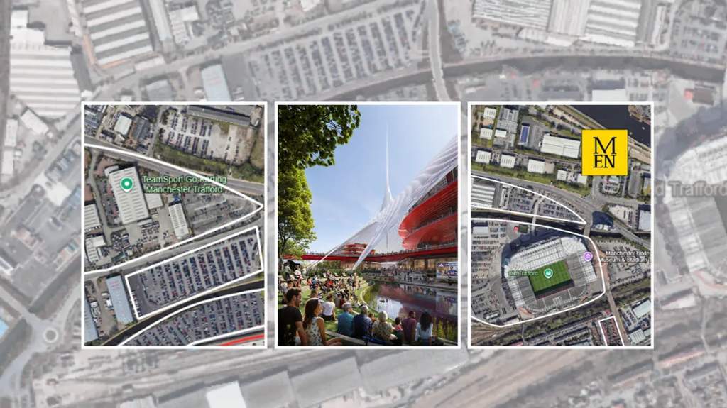 Peta kepemilikan lahan baru Manchester United di sekitar kawasan Old Trafford untuk stadion baru